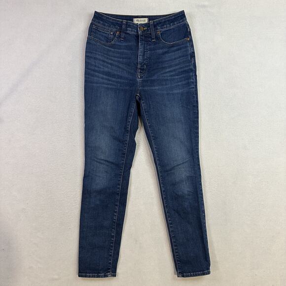 Madewell Jeans Womens 29 Blue Curvy High-Rise Skinny Stretch Denim Fair Trade - Picture 1 of 15